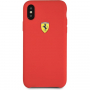 Ferrari SF Siliconenkoker voor Ferrari SF Siliconen voor iPhone X / XS - rood