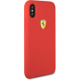 Ferrari SF Siliconenkoker voor Ferrari SF Siliconen voor iPhone X / XS - rood