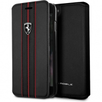 Ferrari Off Track Logo Boekentas voor iPhone 7/8 - zwart