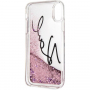 Karl Lagerfeld Handtekening TPU Glitter Star Case voor de TPU Glitter Star voor iPhone XS Max. - rozig