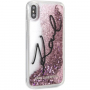 Karl Lagerfeld Handtekening TPU Glitter Star Case voor de TPU Glitter Star voor iPhone XS Max. - rozig