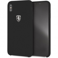 Ferrari Off Track Silicone Case voor iPhone XS Max. - zwart