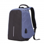 Veiligheidsrugzak met externe USB-poort voor iPad / MacBook tot 15" - blauw
