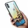 NXE-hoes met glazen achterkant voor iPhone XS - Parijs