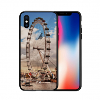 NXE-hoes met glazen achterkant voor iPhone X - bedevaart