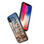NXE-hoes met glazen achterkant voor iPhone X - bedevaart