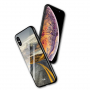 NXE-hoes met glazen achterkant voor iPhone XS Max. - weg