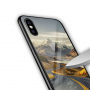 NXE-hoes met glazen achterkant voor iPhone XS Max. - weg