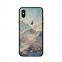NXE-hoes met glazen achterkant voor iPhone XS Max. - gebergten