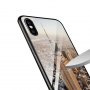NXE-hoes met glazen achterkant voor iPhone XS Max. - Empire State Building