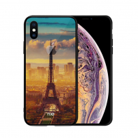 NXE-hoes met glazen achterkant voor iPhone XS Max. - Eiffeltoren