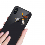 NXE-hoes met glazen achterkant voor iPhone XS Max. - boze pinguïn