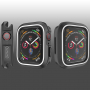Siliconen koffer voor Apple Watch 40mm - zwart - wit
