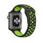 Siliconen band voor Apple Watch Ultra 49mm / 46mm / 45mm / 44mm / 42mm - zwart-groen