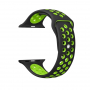 Siliconen band voor Apple Watch Ultra 49mm / 46mm / 45mm / 44mm / 42mm - zwart-groen