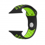 Siliconen band voor Apple Watch Ultra 49mm / 46mm / 45mm / 44mm / 42mm - zwart-groen