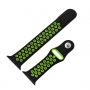 Siliconen band voor Apple Watch Ultra 49mm / 46mm / 45mm / 44mm / 42mm - zwart-groen