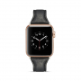Stijlvolle kunstlederen band voor Apple Watch 42mm / 41mm / 40mm / 38mm - zwart