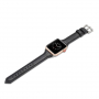 Stijlvolle kunstlederen band voor Apple Watch 42mm / 41mm / 40mm / 38mm - zwart