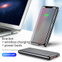 BASEUS 10000mAh tribune / Power Bank met draadloos opladen - zwart