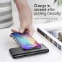 BASEUS 10000mAh tribune / Power Bank met draadloos opladen - zwart