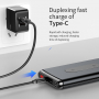 BASEUS 10000mAh tribune / Power Bank met draadloos opladen - zwart
