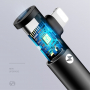 USAMS reductie met bliksem / 3,5 jack connectors - zwart