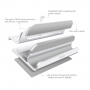 BESTAND 2in1 verticaal statief voor MacBook en iPad - zilver
