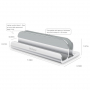 BESTAND 2in1 verticaal statief voor MacBook en iPad - zilver