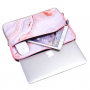 Neopreen zakje voor iPad tot 13" / MacBook tot 14" - roze marmer