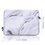 Neopreen zakje voor iPad tot 13" / MacBook tot 14" - wit marmer