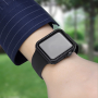 Beschermhoes met koolstofvezelpatroon voor Apple Watch 44mm - zwart