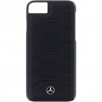 Mercedes Patroon Harde lederen koffer voor iPhone 7/8 - zwart