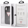 Gok PU lederen hoesje met driehoekige deksel voor iPhone XS Max. - zwart