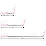 USAMS Mini Wire Light Selfie Stick met Flitser - zwart