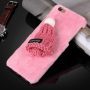 Plushy beschermende dop / deksel met dop voor Apple iPhone 6S - rozig