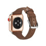 Stijlvolle kunstlederen band voor Apple Watch 42mm / 41mm / 40mm / 38mm - donkerbruin
