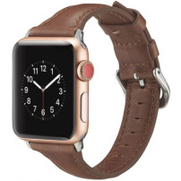 Stijlvolle kunstlederen band voor Apple Watch 42mm / 41mm / 40mm / 38mm - donkerbruin