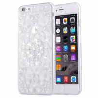 Beschermende rugzijde met strass-steentjes in diamant stijl voor iPhone 6 / 6S - zilver