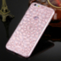 Beschermende rugzijde met strass-steentjes in diamant stijl voor iPhone 6 / 6S - lichtroze