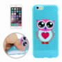 Rubberdeksel voor Apple iPhone 6 / 6S - uil met hart