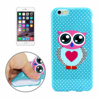 Rubberdeksel voor Apple iPhone 6 / 6S - uil met hart