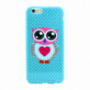 Rubberdeksel voor Apple iPhone 6 / 6S - uil met hart