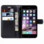 Leren koffer met geïntegreerde standaard en vak voor documenten Apple-iPhone 8 Plus / 7 Plus - zwart