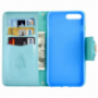 Leren patroon etui met geïntegreerde standaard en vakje voor documenten Apple-iPhone 8 Plus / 7 Plus - blauw