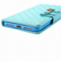 Leren patroon etui met geïntegreerde standaard en vakje voor documenten Apple-iPhone 8 Plus / 7 Plus - blauw