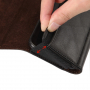 Universele leren portemonnee hoes voor iPhone - zwart