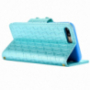 Leren patroon etui met geïntegreerde standaard en vakje voor documenten Apple iPhone 8/7 - blauw