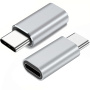 Adapter lightning female naar USB-C male - zilver