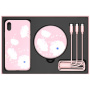 NILLKIN 3v1 Gift Box (beschermhoes / draadloze lader / kabel) voor iPhone X - rozig